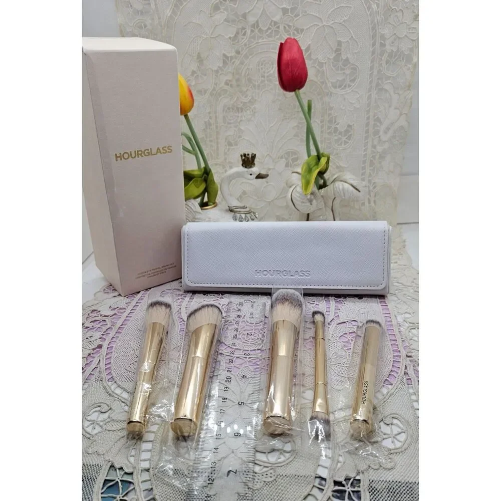 Hourglass Face & Eye Travel Gold Brush Limited Ed. 5pc Set with Case